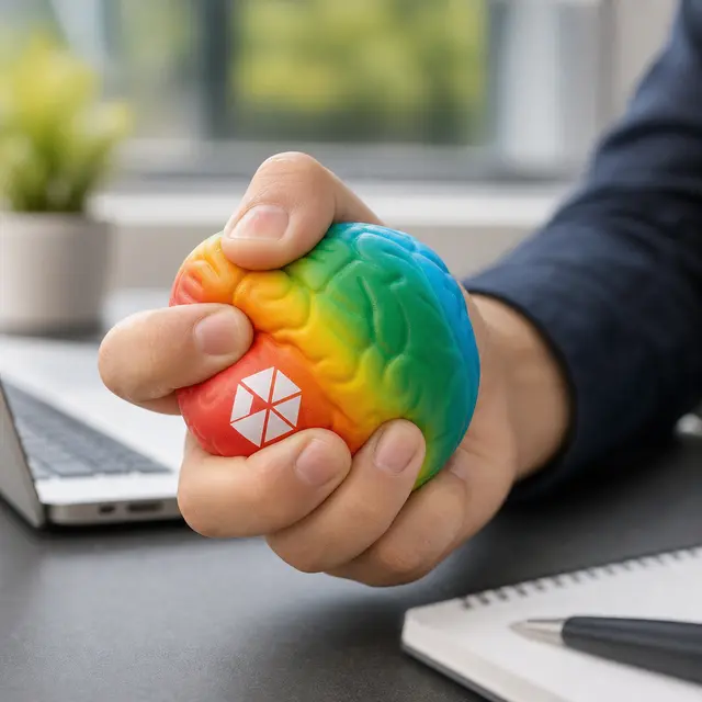 Rainbow Brain Stress Ball view 2