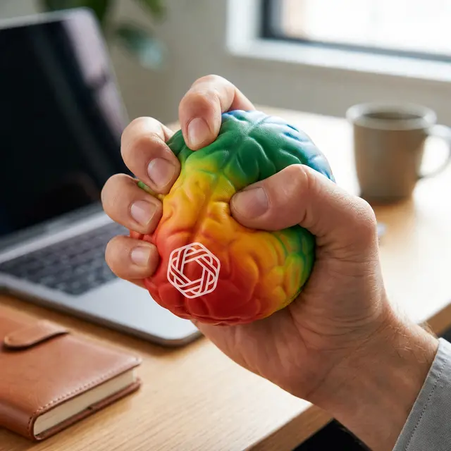 Rainbow Brain Stress Ball view 5