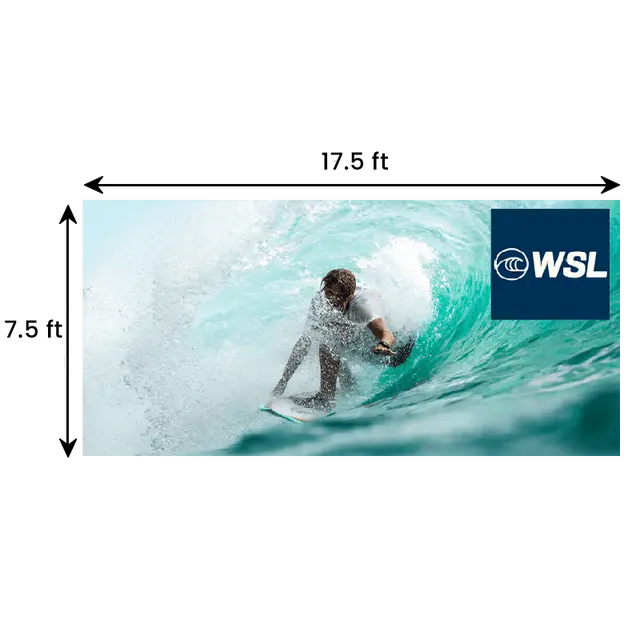 17.5 ft x 7.5 ft