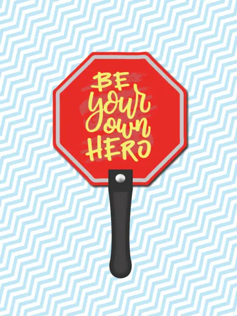 Stop Sign Hand Fan