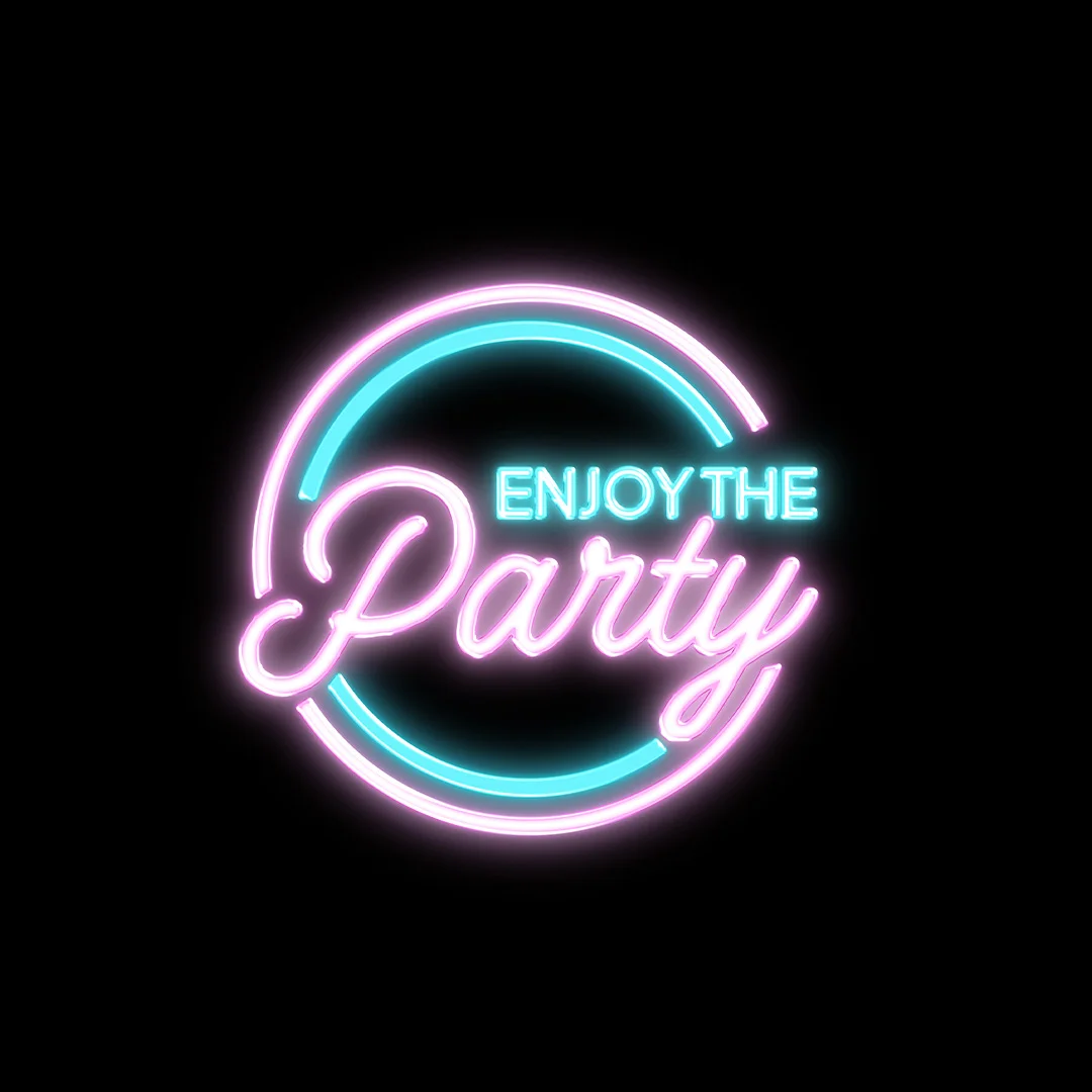 Custom Enjoy the Party Neon Signs