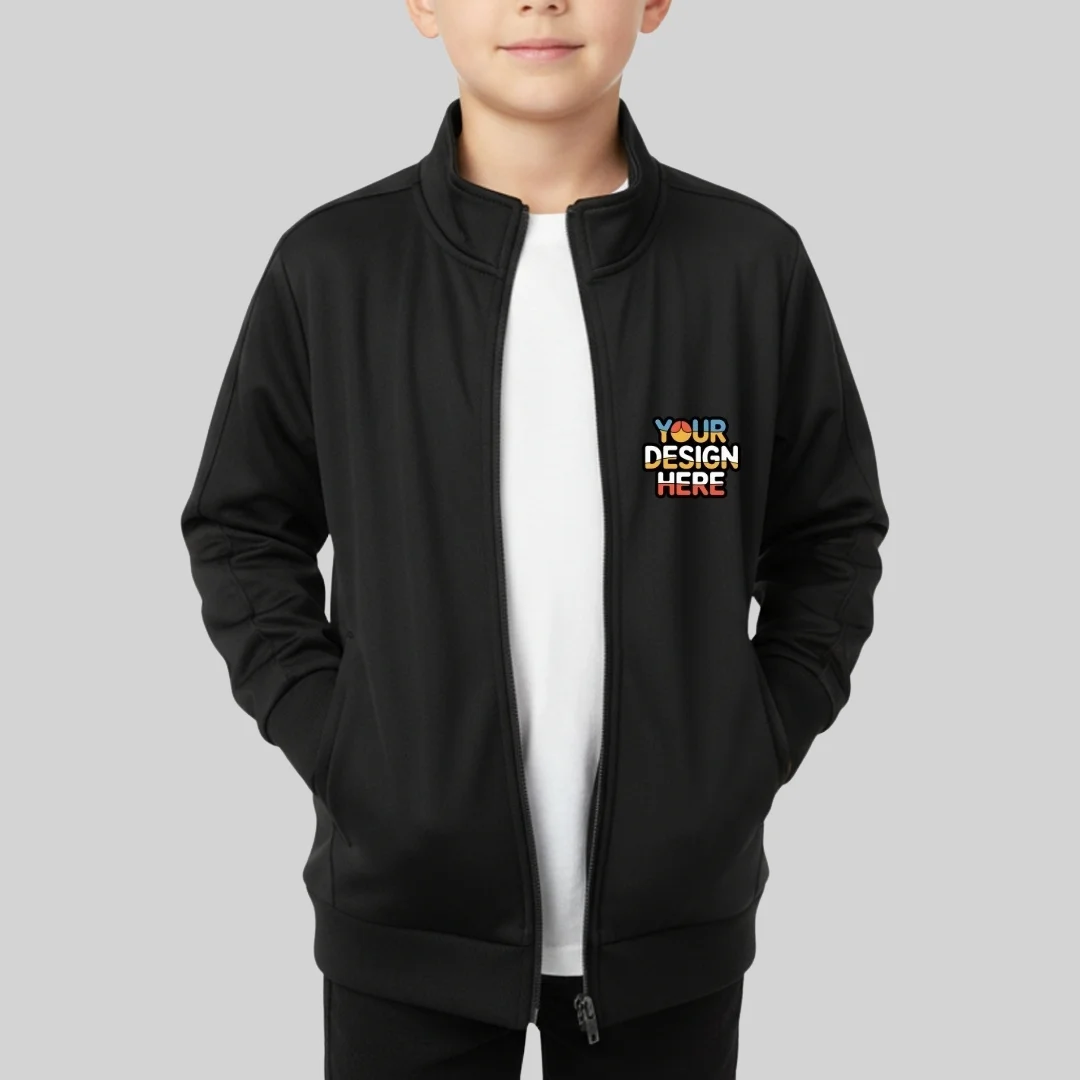 Sport-Tek Youth Tricot Sleeve Stripe Track Jacket