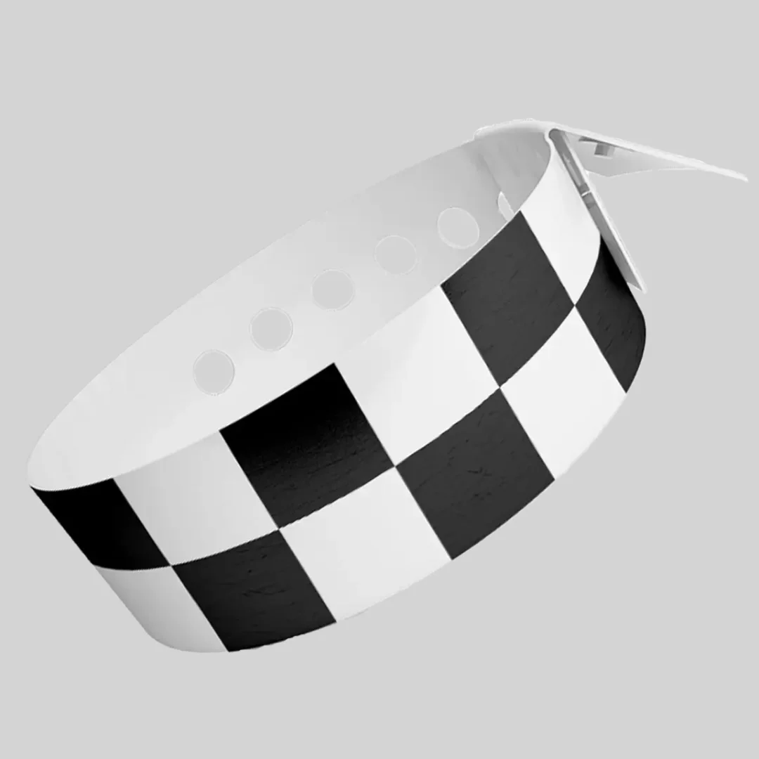 Checkered Vinyl Wristbands