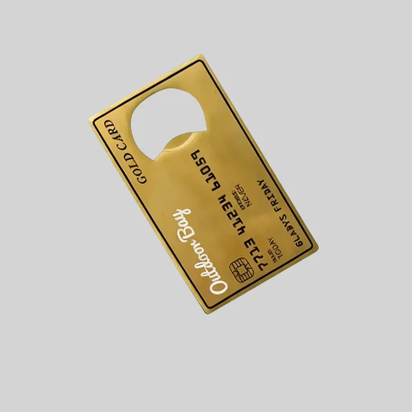 Gold Credit Card-Shaped Bottle Opener
