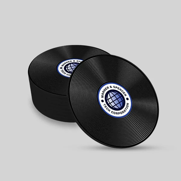Custom Soft Plastic Record Coaster