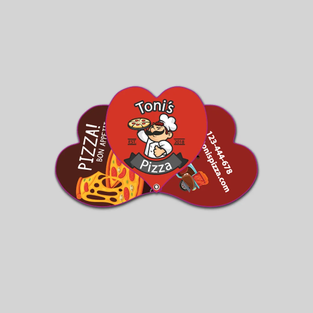 3 Part Expandable Heart Hand Fan