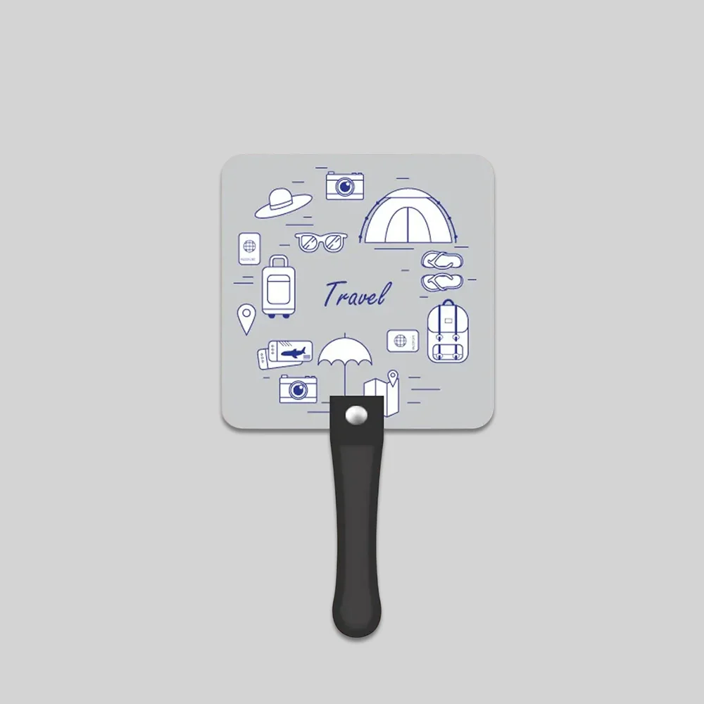 Rounded Square Hand Fan