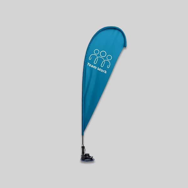 Custom Suction Tear Drop Flags
