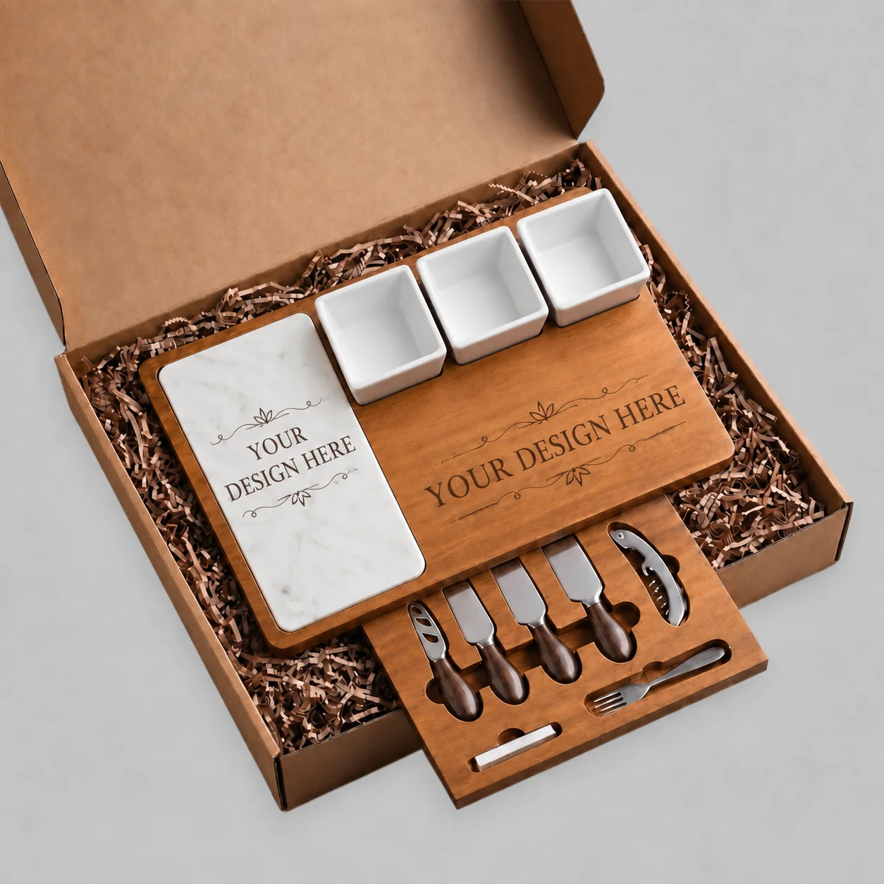 Charcuterie Board Set with Stainless Steel Knives