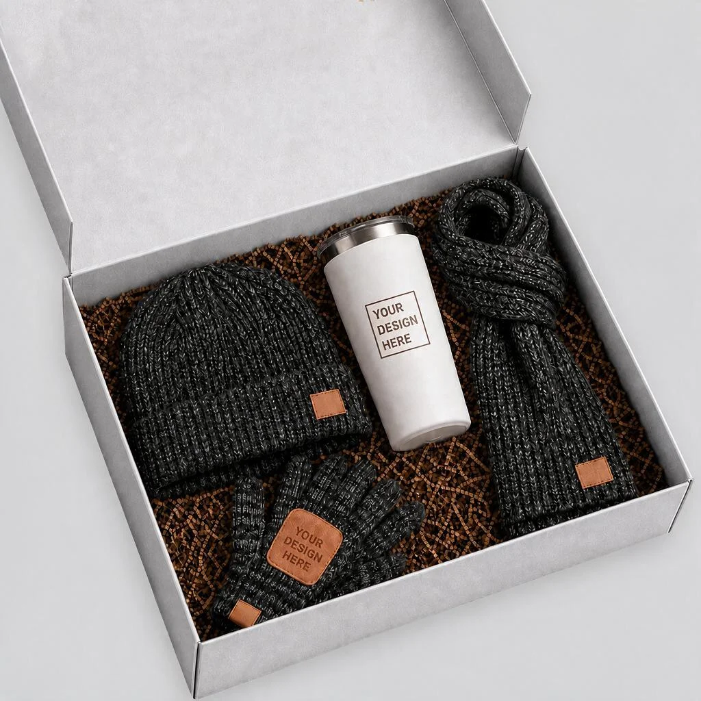 Thor 22 oz Copper Insulated Tumbler with Winter Hat, Gloves & Scarf Set
