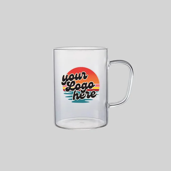 14 oz Transparent Glass Cup