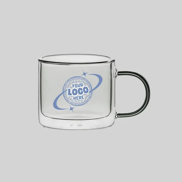 6 oz Double-Layer Transparent Glass Cup