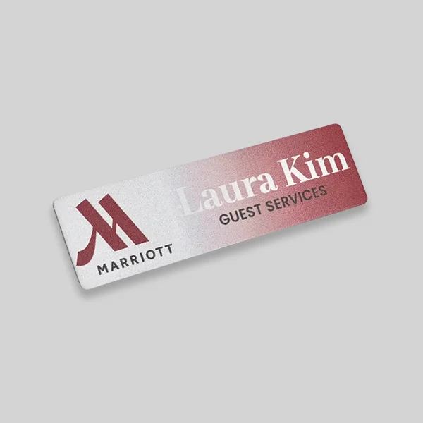 UV Printed Metal Name Badge Buttons
