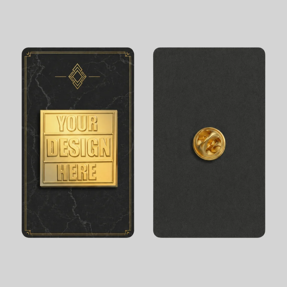 Die Struck Pins With Backing Card