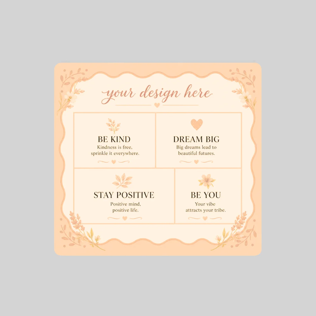 Picture Frame w/ 4 Message Magnets