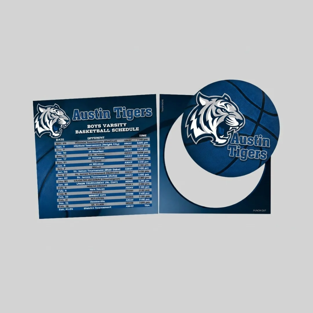 Schedule Magnet w/ Circle Punch Out Car Sign