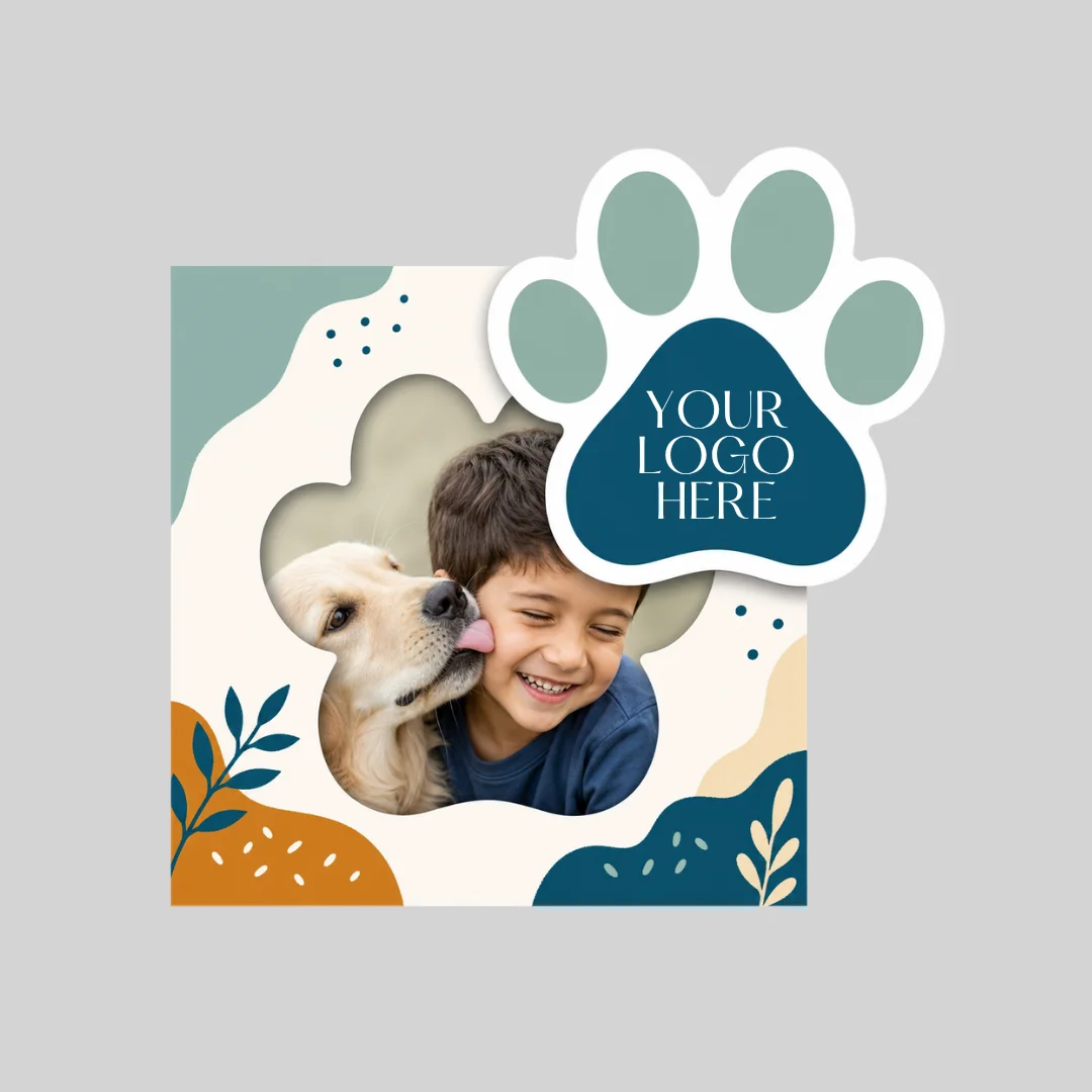 Paw Print Punch Out Picture Frame Magnet