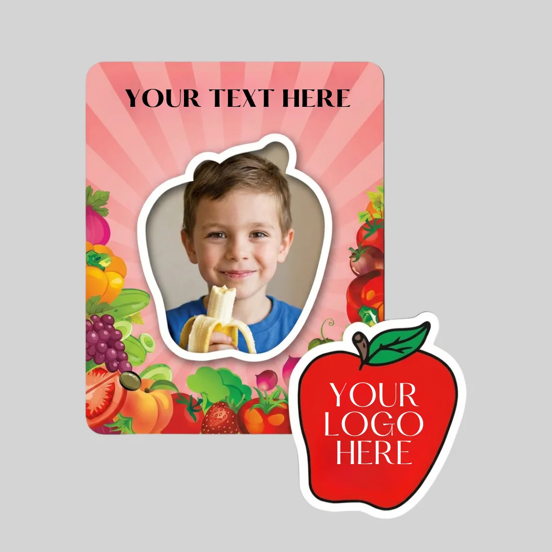Apple Punch Out Picture Frame Magnet