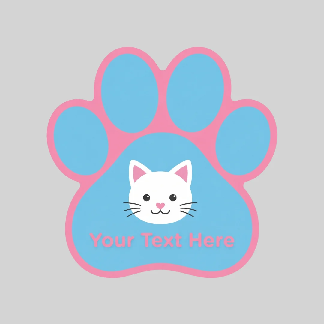 Paw Print Car Magnet 5.75 x 5.75