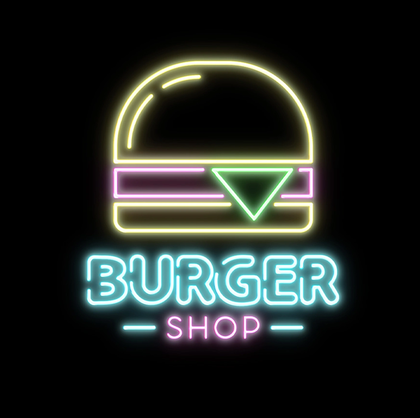 Burger Shop Neon Signs