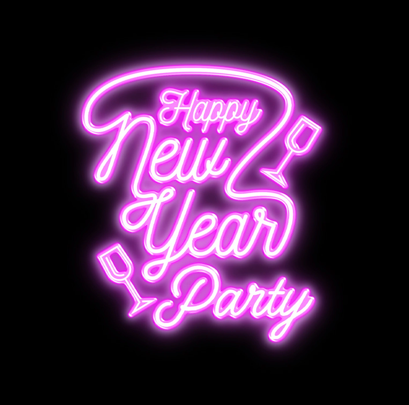 Happy New Year Party Neon Signs