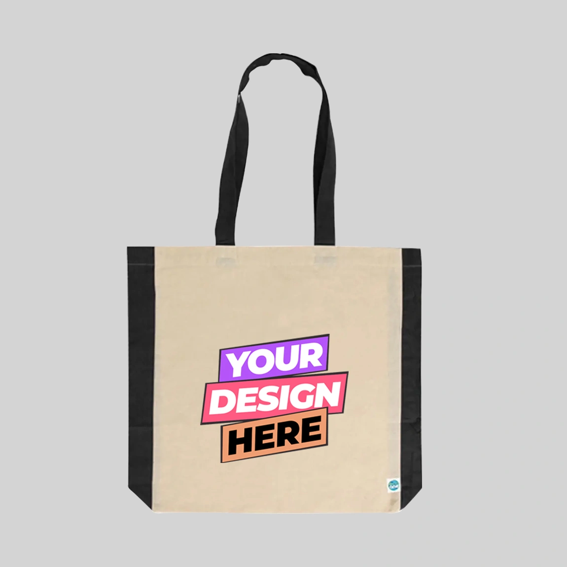 Two Tone Cotton Tote Bags
