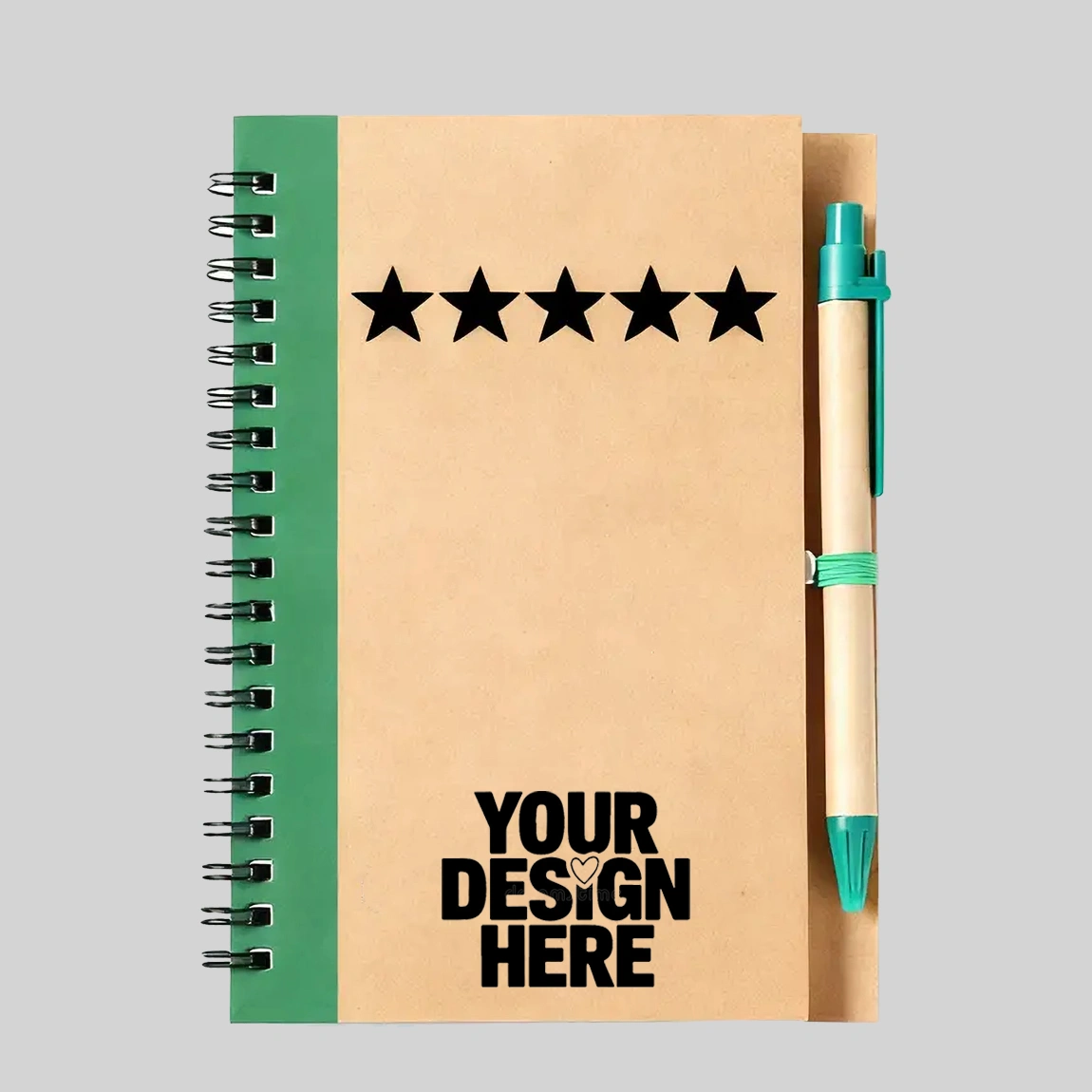 Kraft Paper A5 Notebook With Pen