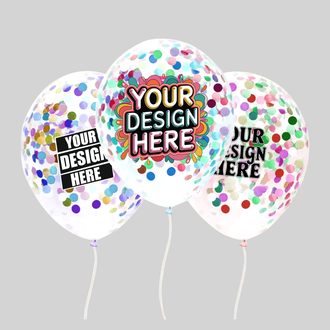 12" Confetti Latex Balloons