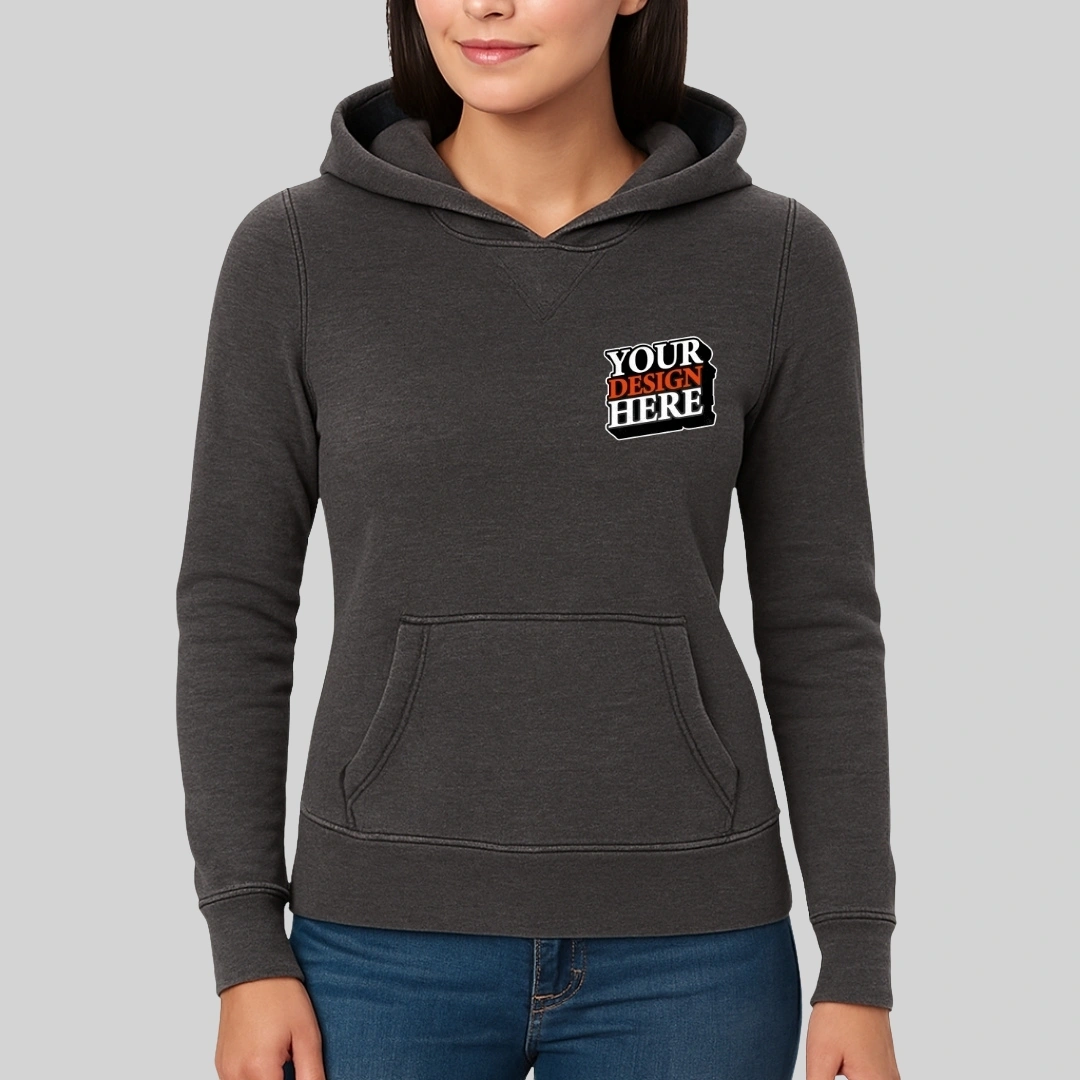 J America Ladies' Zen Pullover Fleece Hooded Sweatshirt