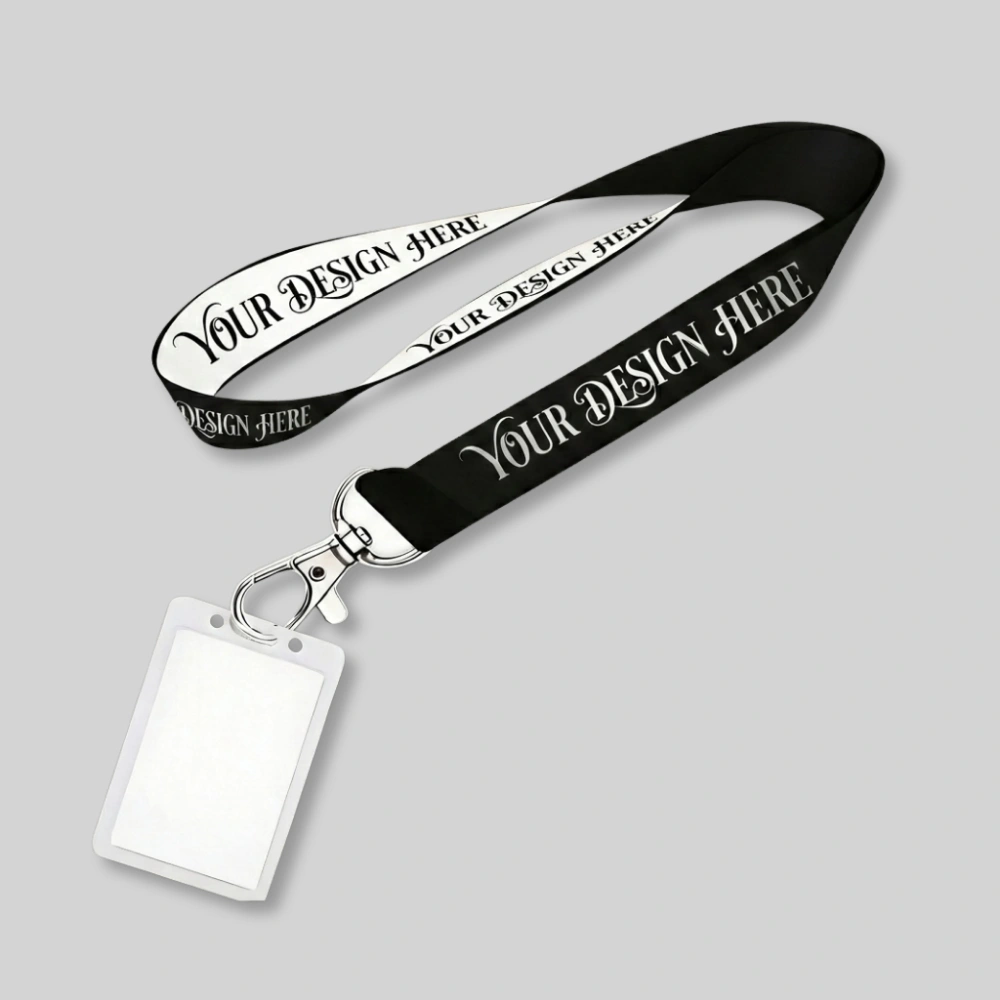 Custom Woven Lanyard With Badge Holders