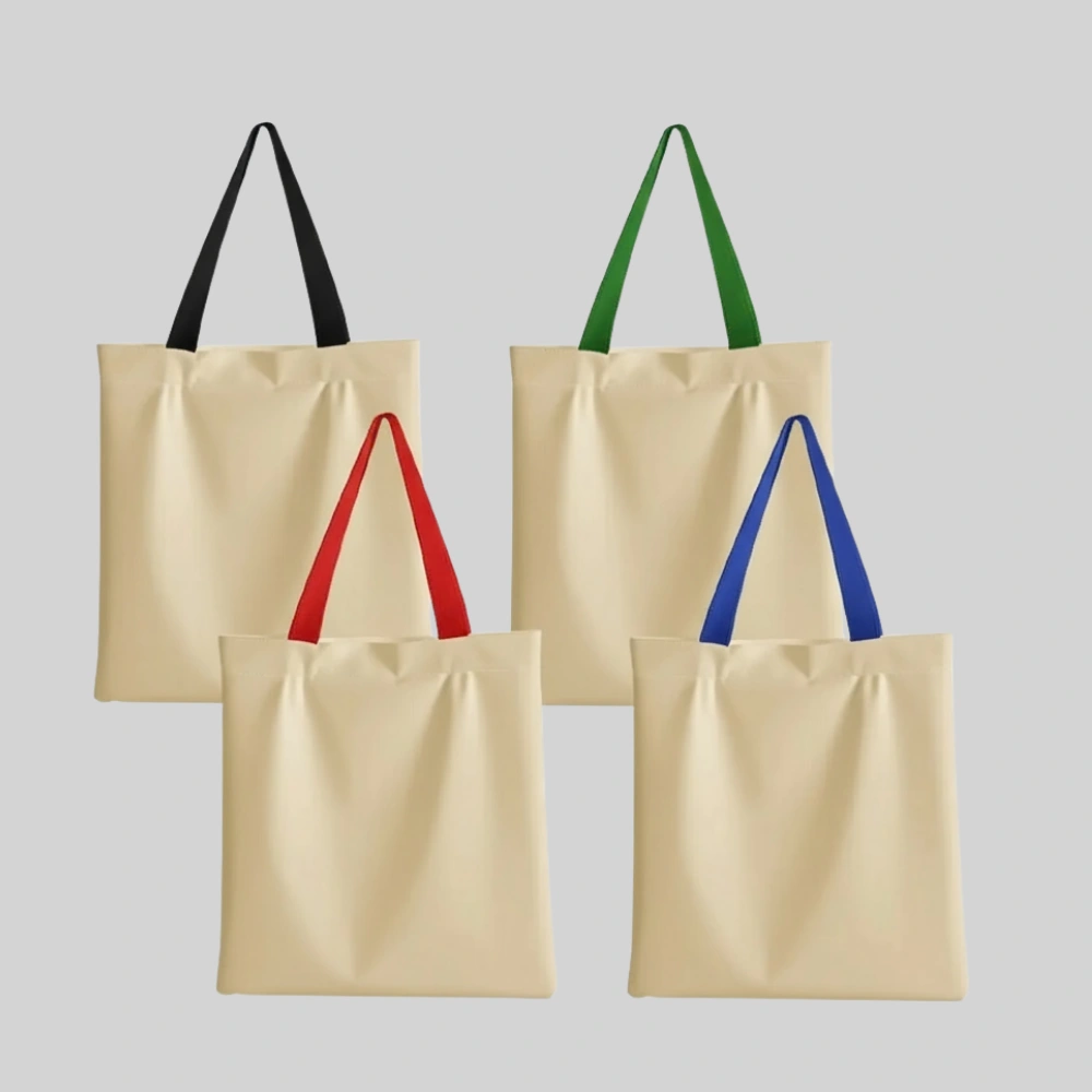 Blank Two Tone Cotton Tote Bag