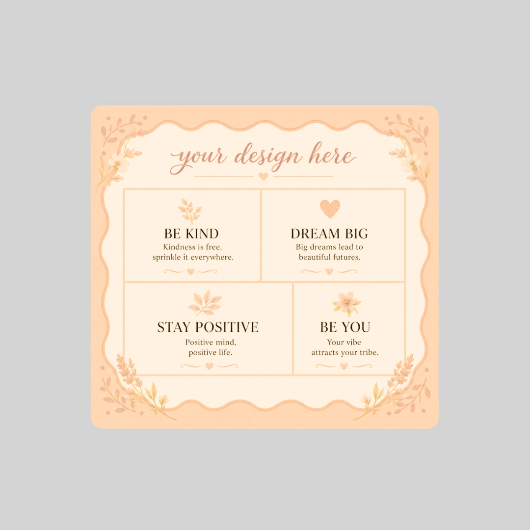 Picture Frame w/ 4 Message Magnets