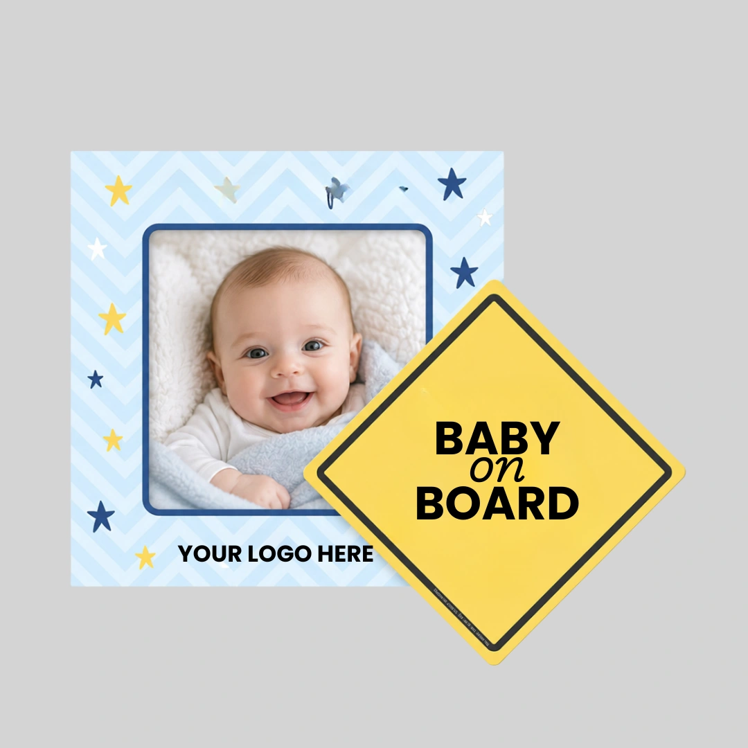 2-in-1 Square Car Magnet w/Picture Frame
