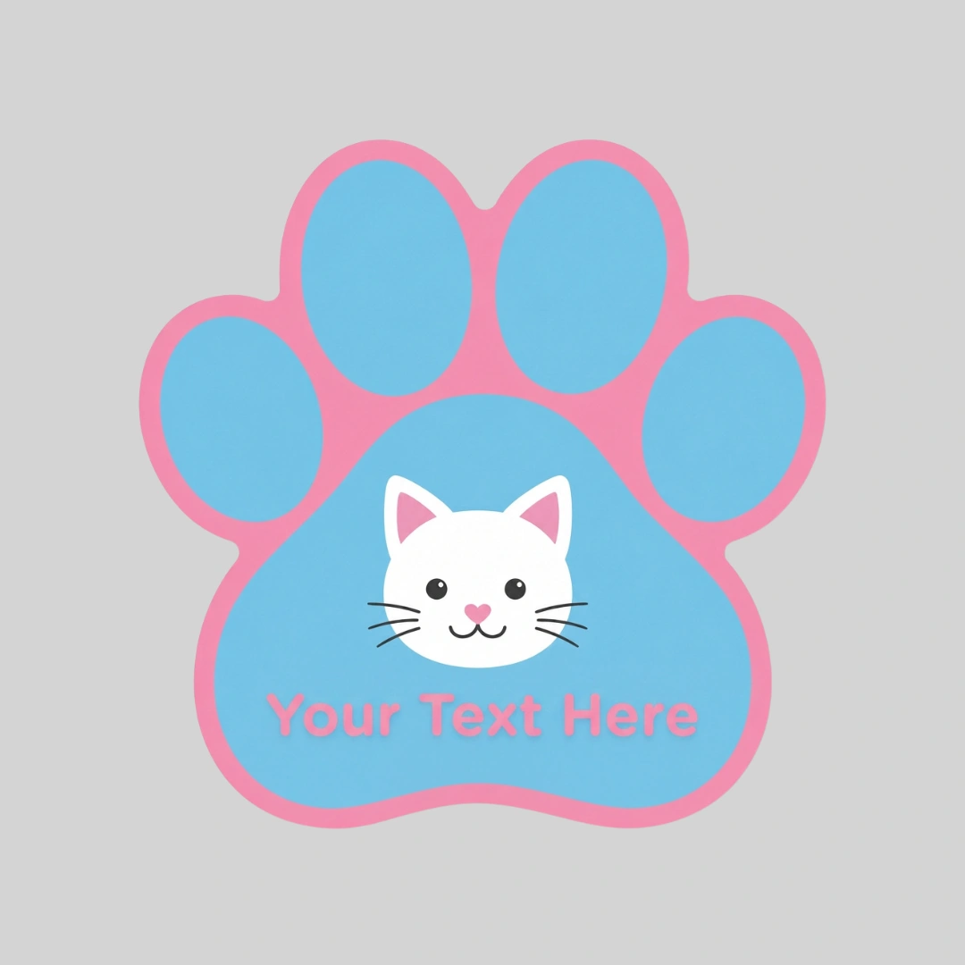 Paw Print Car Magnet 5.75 x 5.75