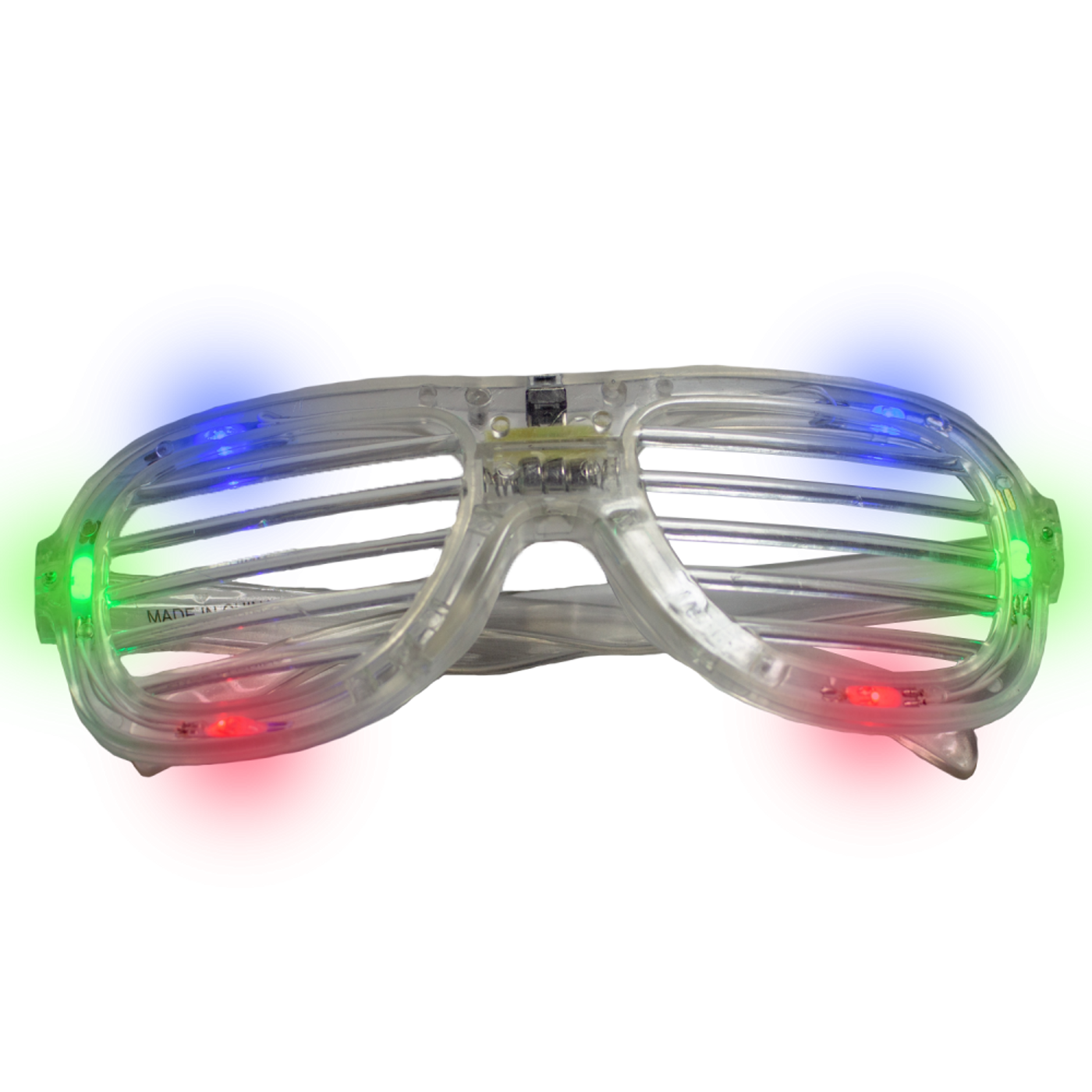 LED Flashing 80s Sunglasses- White | CustomButtonsNow.com | SKU# 10343