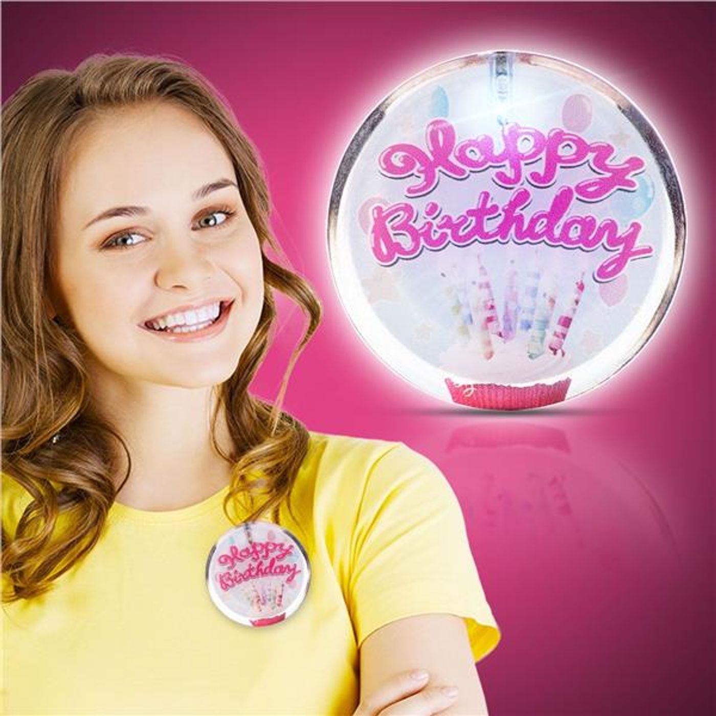 LED Happy Birthday Pin SKU 12311