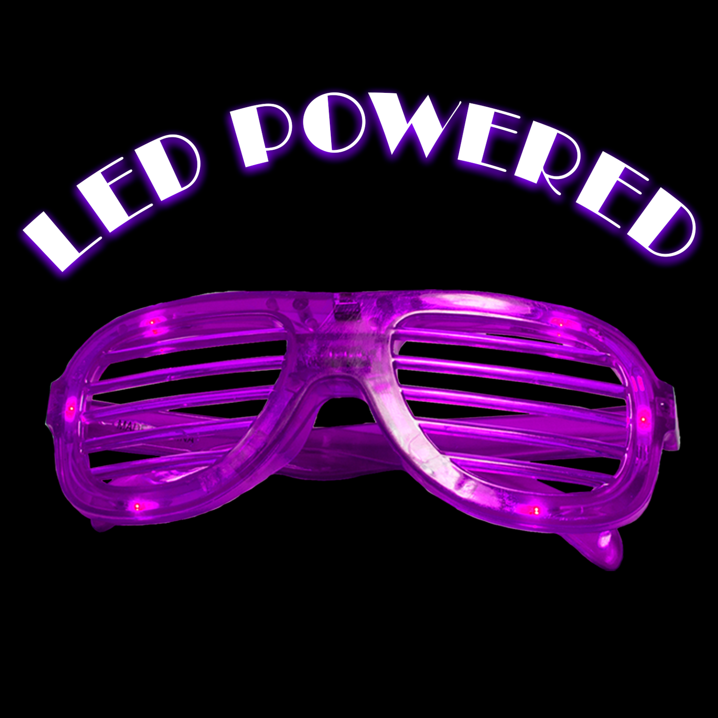 Led Flashing 80s Sunglasses Purple Sku 10339