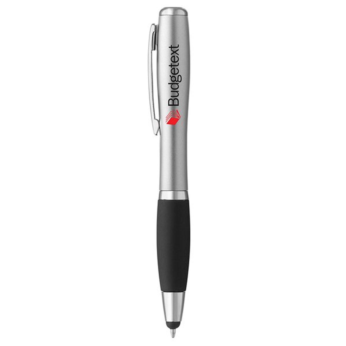 Curvaceous Stylus Ballpoint With Light With Company Logo