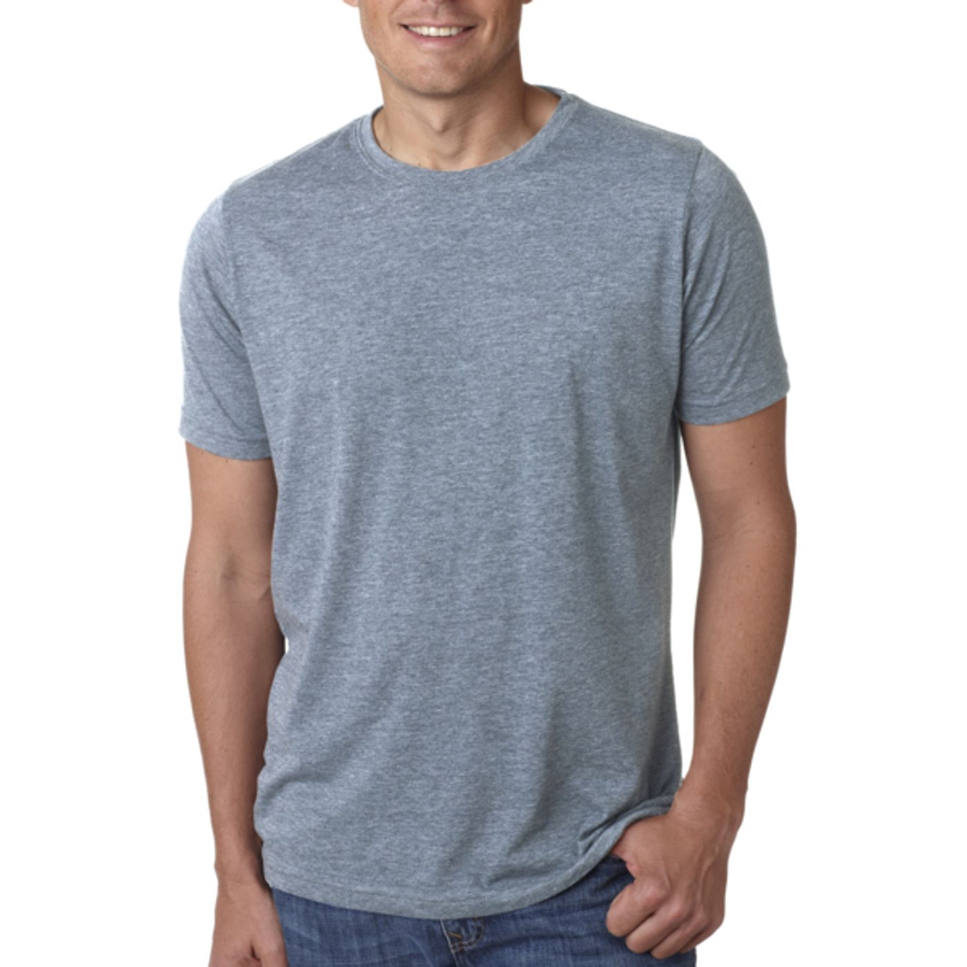 Next Level Men's Poly/Cotton Crew Neck Tee | CustomLanyard.net | SKU# 1700