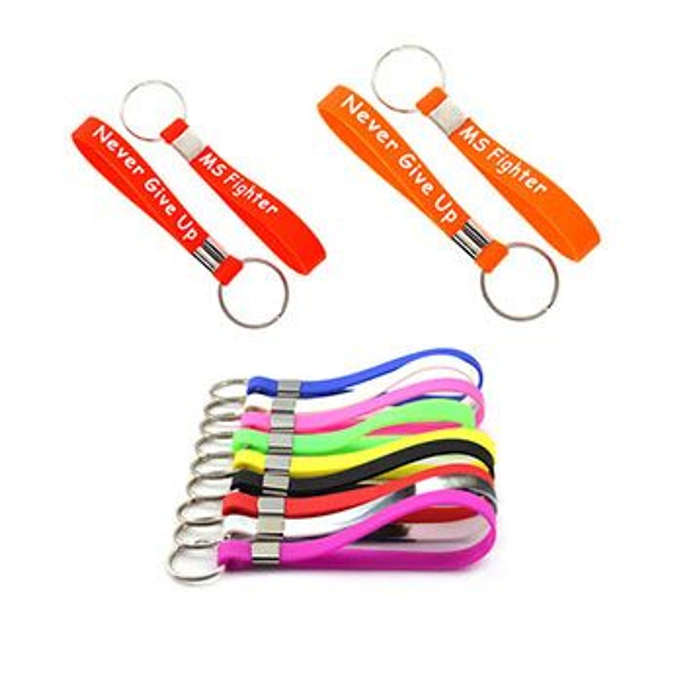 Wristband Keychain Silicone Key Ring Bracelet, Silicone Bracelet