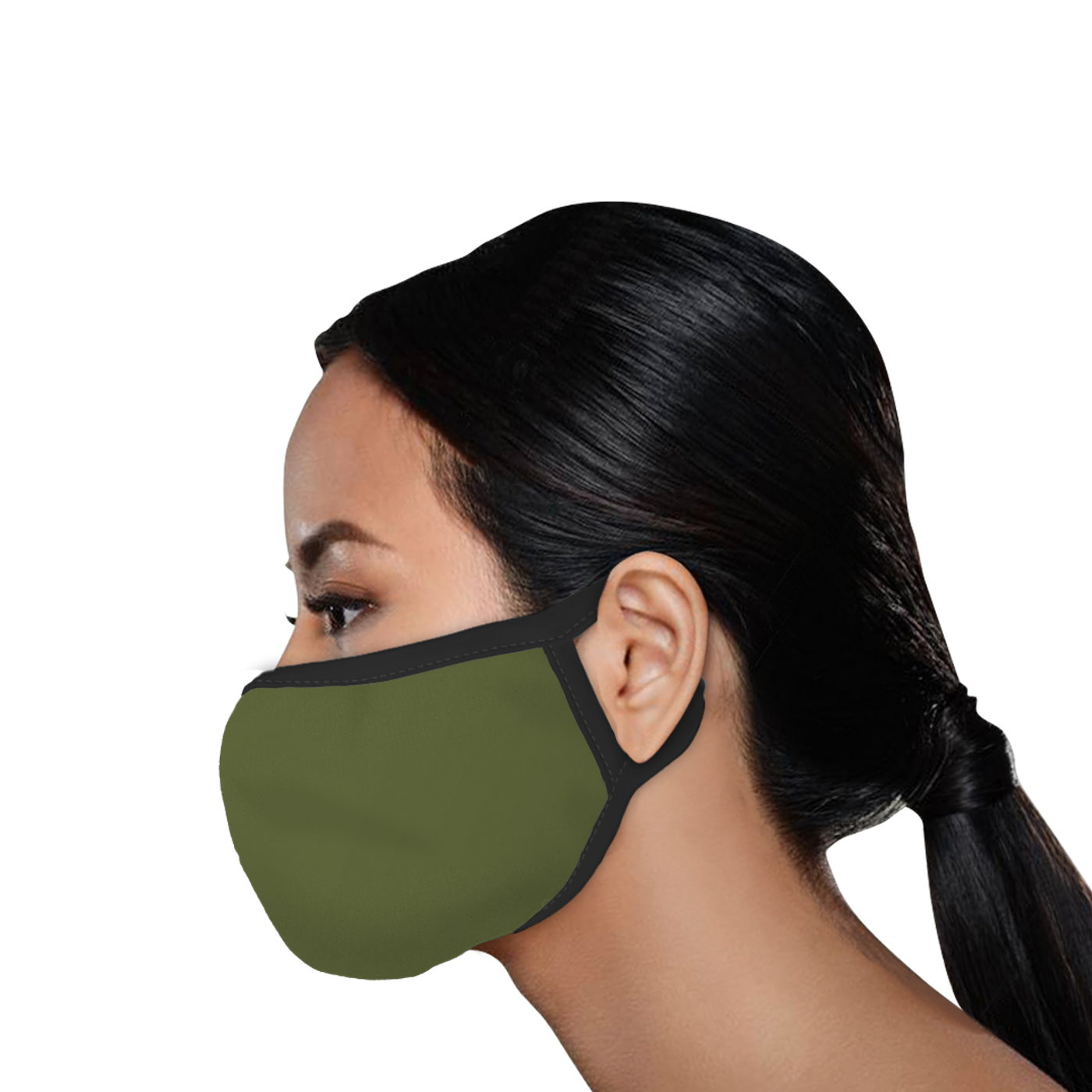 Solid Dark Green Face Mask SKU 5646