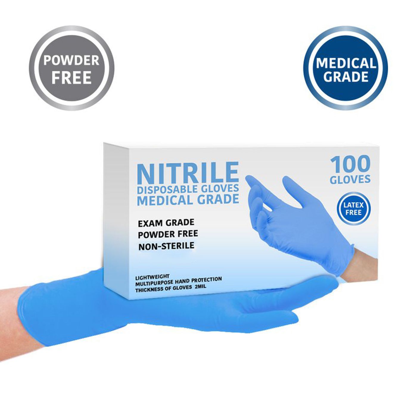 Nitrile Exam Grade Disposable Gloves Medical Gloves Wholesale SKU 5930