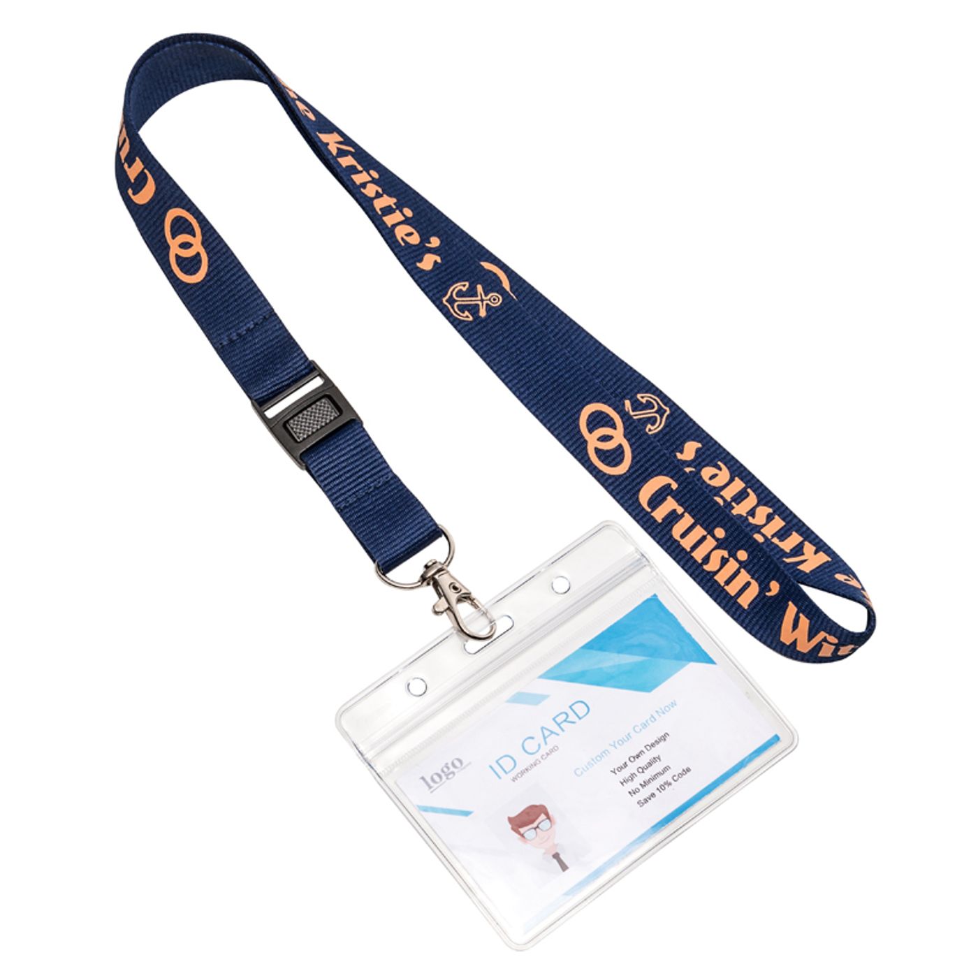 New Polyester Lanyard+ Plastic Buckle +Badge Holder - Customlanyard.Net ...