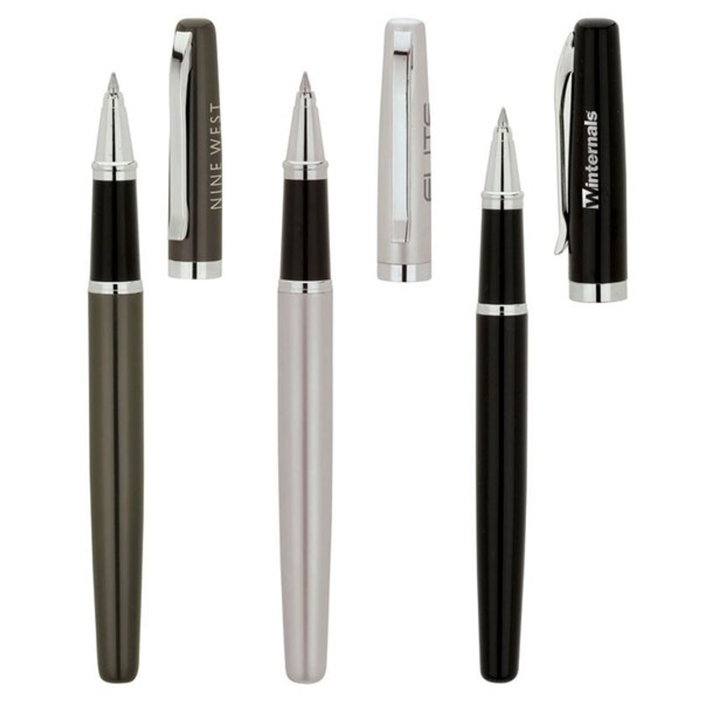 Chrome Trimmed Rollerball Pens