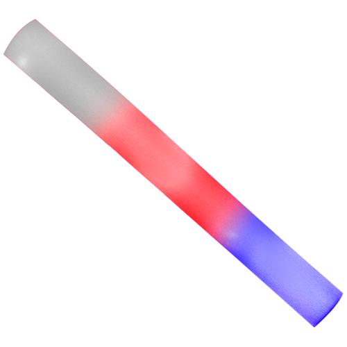 LED Light-Up Red-White-Blue Foam Baton