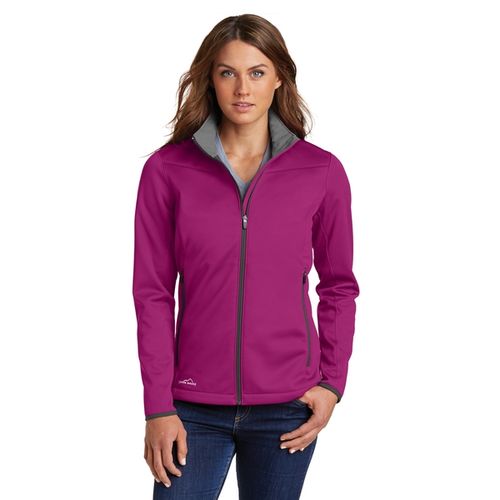 Eddie Bauer Ladies Weather Resist Soft Shell Jacket Dark All Wrist Band.Com SKU 2300