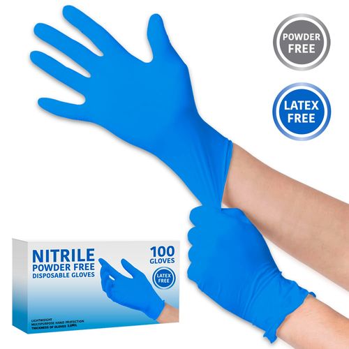 Nitrile Disposable Gloves Large | Wrist-Band.IN | SKU# 5605