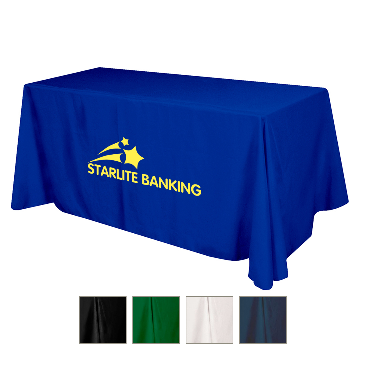 Flat Polyester 3-sided Table Cover - Fits 6' Standard Table | Wrist ...