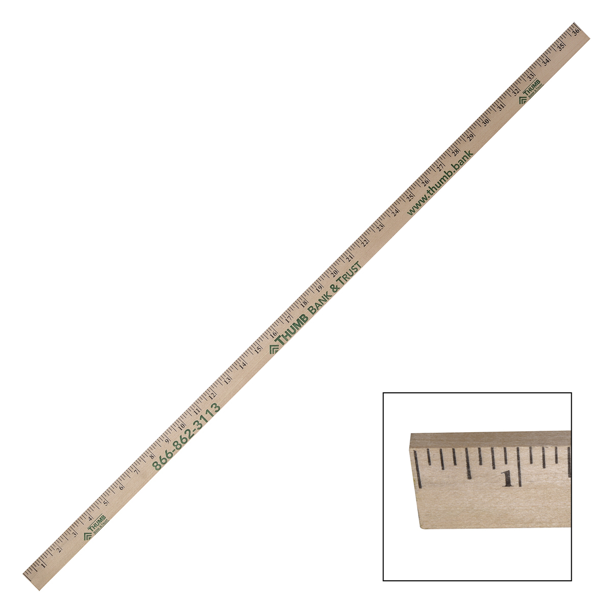 1/4" Thick Natural Yardstick SKU 4349