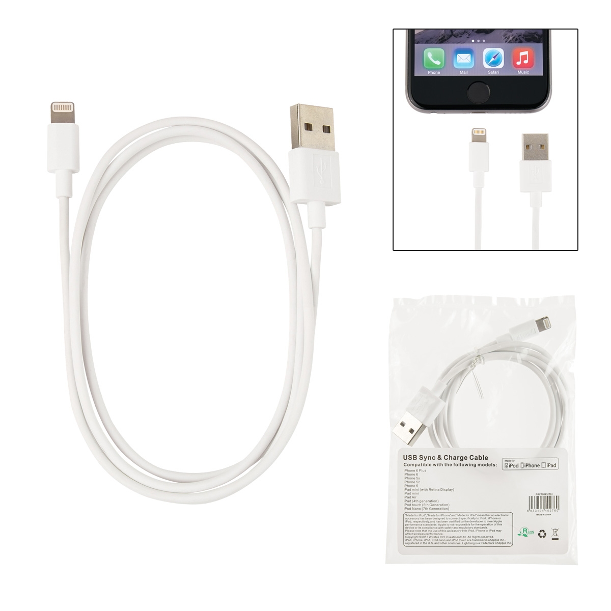 Ul Listed Rectangular Usb A/c Adapter SKU 1026